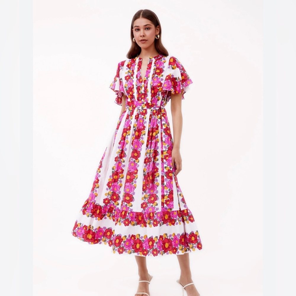 Beyond by Vera Leni Floral Dress in Grand Villa Rose